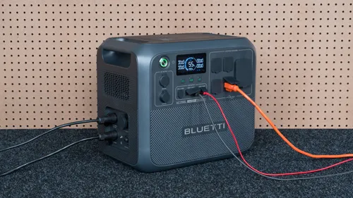 BLUETTI AC200LL front left with cords