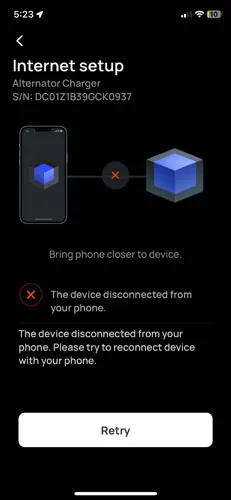 Screenshot of EcoFlow app
