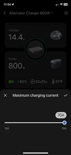 Screenshot of EcoFlow app